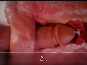 Close up & internal view be useful to anal dildo fucking