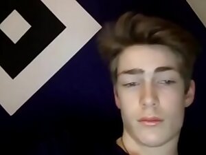 Uncut Cam Boy Fingers the Night Away