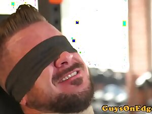 Tied up inked bdsm sub anal toyed by dom