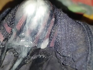 Cum dribbling out of pants