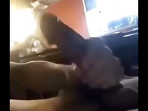 Big dick Asian cock stroking masturbating