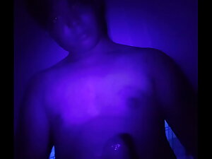 Asian Twink Jacks Off and Cums 5 (With Blacklight)