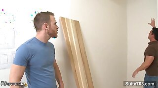 Tattooed married guy fucking a gay's drill-hole